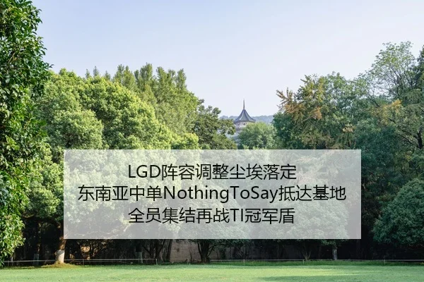 LGD阵容调整尘埃落定 东南亚中单NothingToSay抵达基地 全员集结再战TI冠军盾